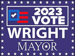 Mayor Wright's campaign sign